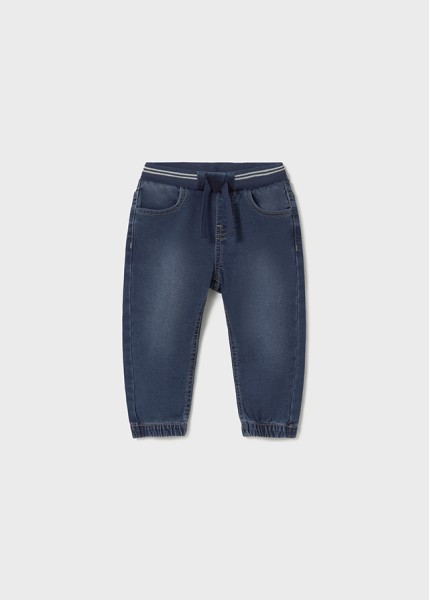 Παντελόνι soft denim jogger - ΤΖΙΝ ΣΚΟΥΡΟ 12M