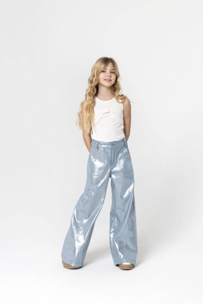 Παντελόνι wide leg με όψη foil - ΤΥΠΟΣ 12Y