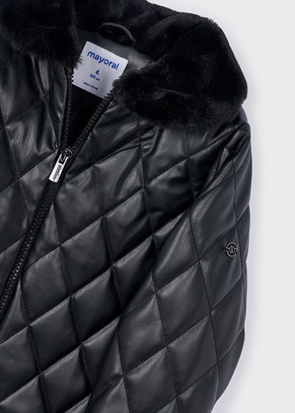 Μπουφάν soft pu - ΜΑΥΡΟ 8Y