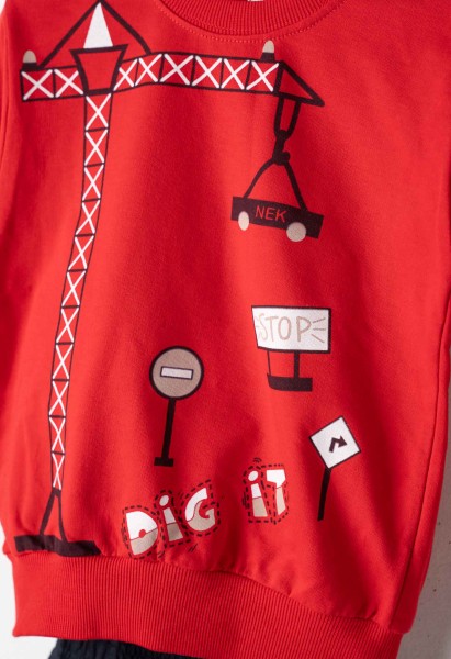 Σετ φόρμα αχνούδιαστη - ΚΟΚΚΙΝΟ 3Y