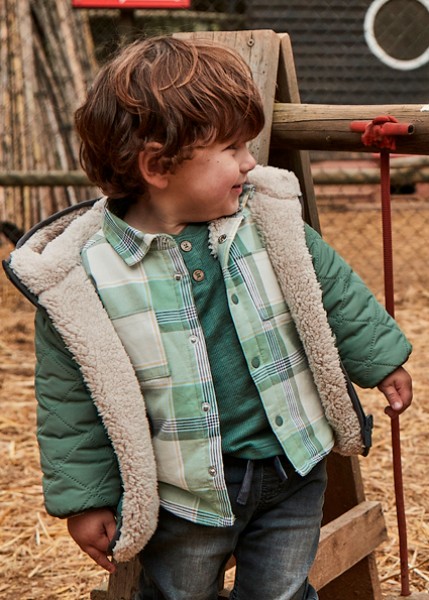 Πουκάμισο καρό επένδυση - ΠΡΑΣΙΝΟ 12M