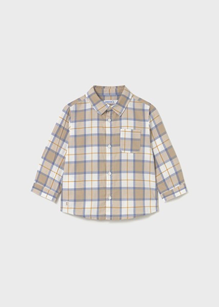 Πουκάμισο μακρυμάνικο καρό βιέλα - ΜΠΕΖ 18M