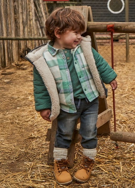 Παντελόνι soft denim jogger - ΓΚΡΙ 4Y