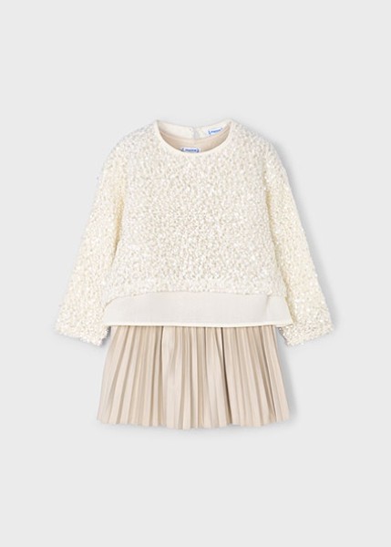 Φόρεμα συνδυασμένο πούλιες - ΜΠΕΖ 2Y