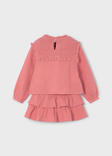 Σετ φούστα βαμβακερή πλουμετί - ΣΟΜΟΝ 4Y