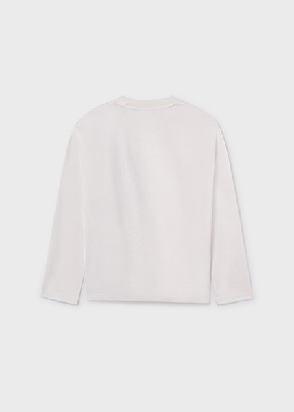 Μπλούζα μακρυμάνικη τσέπη - ΚΡΕΜ 18Y