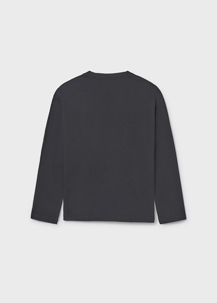 Μπλούζα μακρυμάνικη τσέπη - ΜΑΥΡΟ 10Y