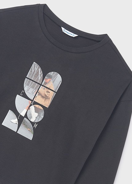 Μπλούζα μακρυμάνικη κορίτσι φωτογραφία - ΜΑΥΡΟ 10Y