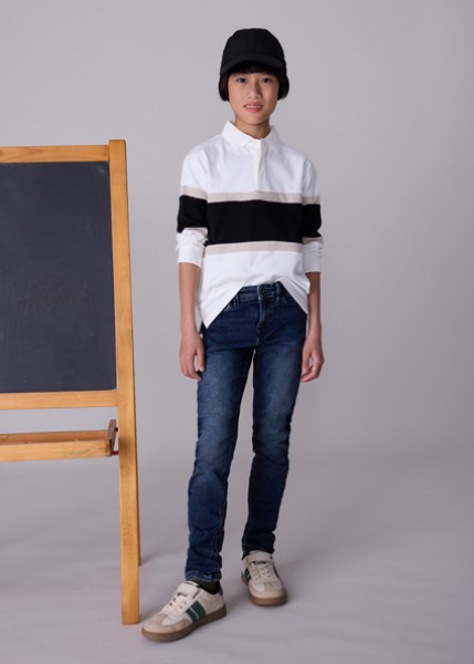 Πόλο μακρυμάνικο blocking - ΚΡΕΜ 18Y