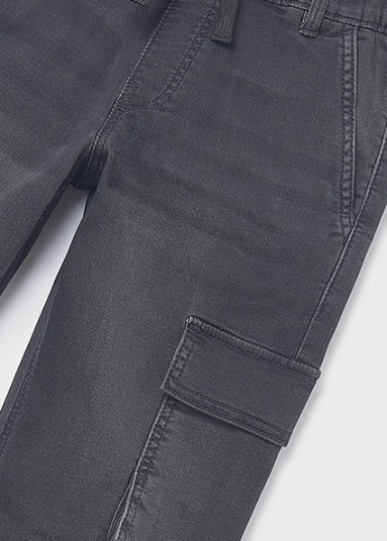 Παντελόνι soft denim jogger - ΜΑΥΡΟ 12Y