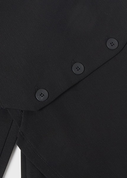 Σετ κολάν μακρύ γιλέκο - ΜΑΥΡΟ 18Y