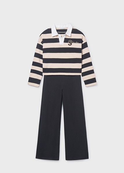 Σετ παντελόνι μακρύ πόλο - ΜΑΥΡΟ 18Y