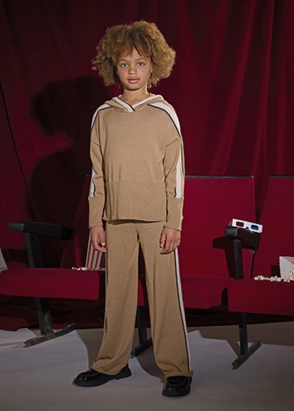 Σετ παντελόνι πλεκτό κουκούλα - ΜΠΕΖ 10Y