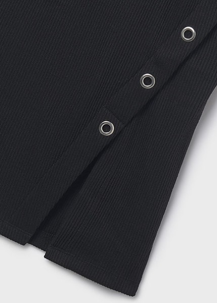 Φόρεμα midi κανάλε - ΜΑΥΡΟ 18Y