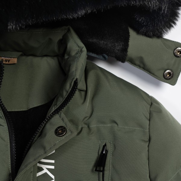 Τζάκετ με γούνα - ΧAKI 12Y