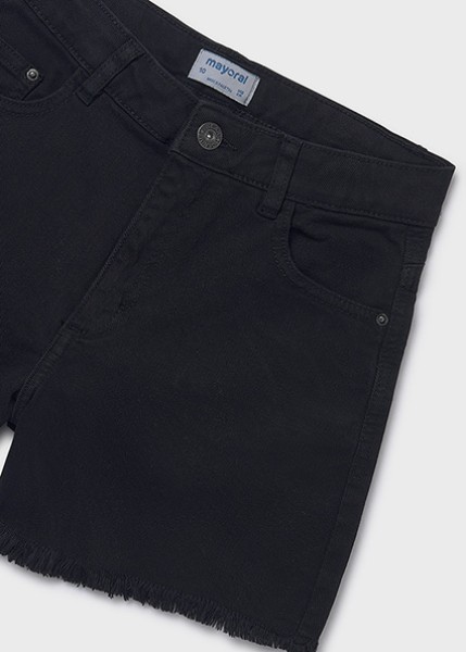 Σορτς καπαρτινέ βασικό - ΜΑΥΡΟ 12Y