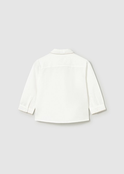 Πουκάμισο μακρυμάνικο αμπιγέ παπιγιόν - ΚΡΕΜ 3Y