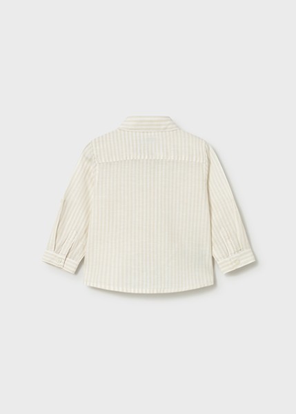 Πουκάμισο μακρυμάνικο λινό γιακάς - ΜΠΕΖ 3Y