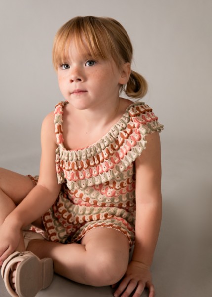 Σετ σορτς μακό φαντασία - ΜΑΝΤΑΡΙΝΙ 4Y