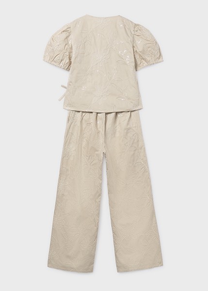 Σετ παντελόνι μακρύ κεντητό - ΜΠΕΖ 16Y