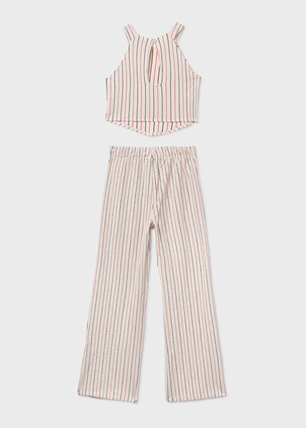 Σετ παντελόνι μακρύ ρίγες - ΕΚΡΟΥ 12Y