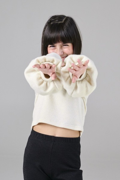 Μπλούζα λούρεξ - ΕΚΡΟΥ 10Y