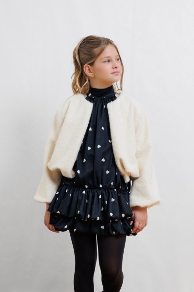 Φόρεμα καρδιά print - ΜΑΥΡΟ 11/12Y