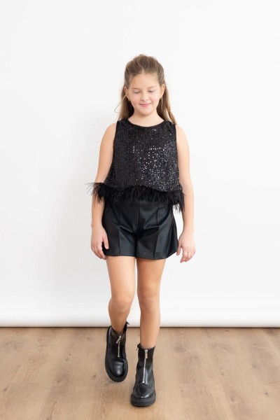 Σετ παγιέτα φτερά μαύρο - ΜΑΥΡΟ 11/12Y