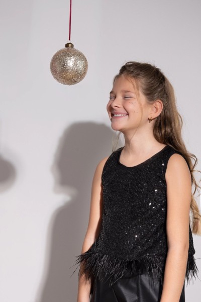 Σετ παγιέτα φτερά μαύρο - ΜΑΥΡΟ 11/12Y