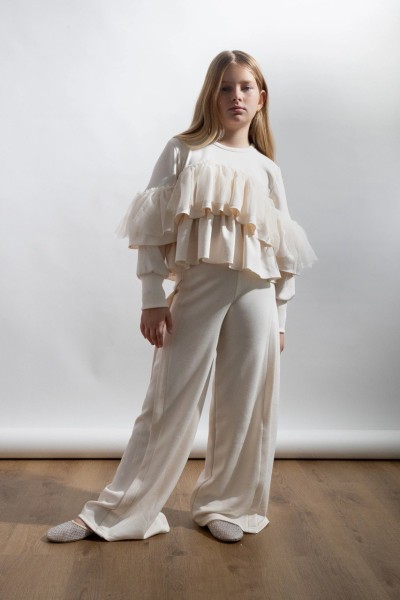 Σετ παντελόνα τούλι - ΕΚΡΟΥ 11/12Y