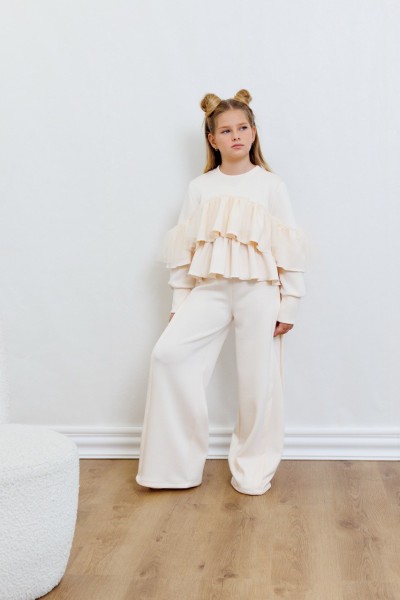 Σετ παντελόνα τούλι - ΕΚΡΟΥ 11/12Y