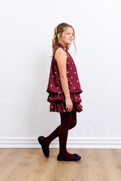 Φόρεμα καρδιά print - ΜΠΟΡΝΤΟ 5/6Y