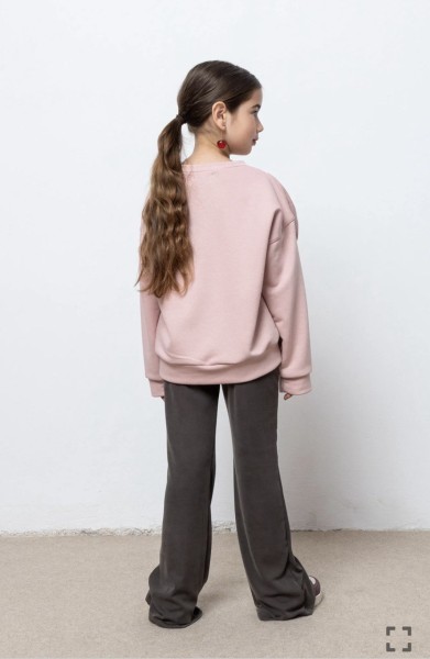 Μπλούζα φούτερ με φιόγκο ροζ - ΡOZ 7/8Y