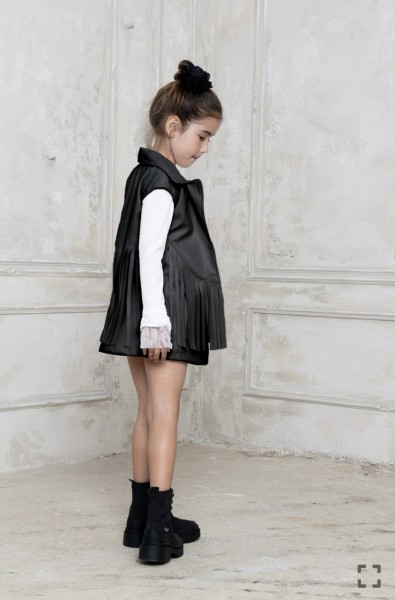 Φούστα με κρόσια - ΜΑΥΡΟ 11/12Y