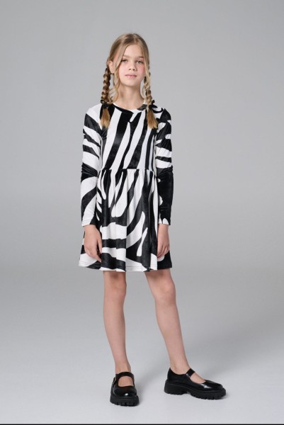 Φόρεμα βελούδο zebra - ΤΥΠΟΣ 10Y