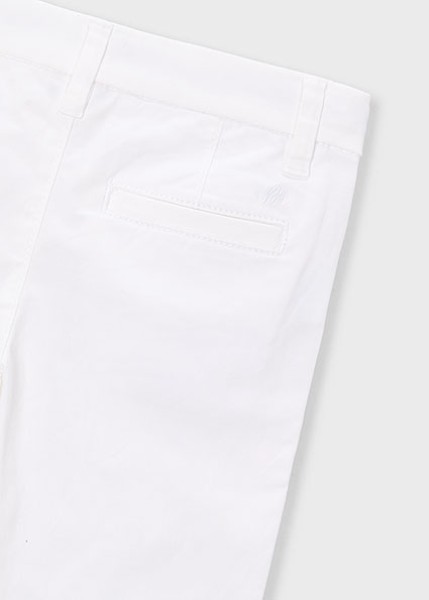 Παντελόνι chino καπαρτινέ βασικό - ΛΕΥΚΟ 3Y