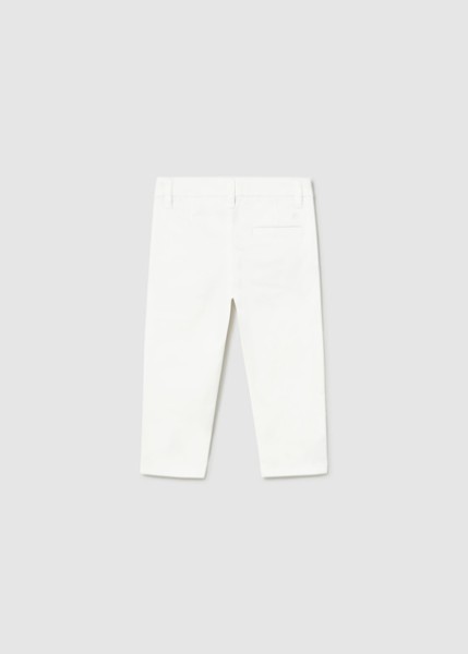 Παντελόνι chino καπαρτινέ βασικό - ΛΕΥΚΟ 3Y