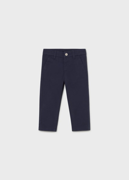 Παντελόνι chino καπαρτινέ βασικό - ΝΑΥΤΙΚΟ ΜΠΛΕ 12M