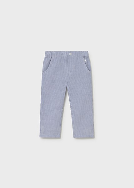 Παντελόνι seersucker - ΓΑΛΑΖΙΟ 12M