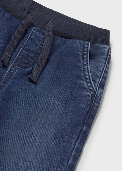 Παντελόνι soft denim jogger - ΤΖΙΝ ΣΚΟΥΡΟ 12M
