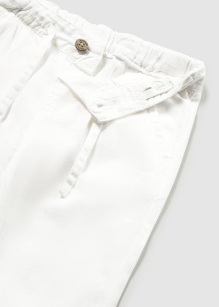Παντελόνι λινό relaxed - ΛΕΥΚΟ 12M
