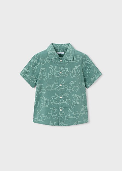 Πουκάμισο κοντομάνικό σταμπωτό - ΠΡΑΣΙΝΟ 7Y