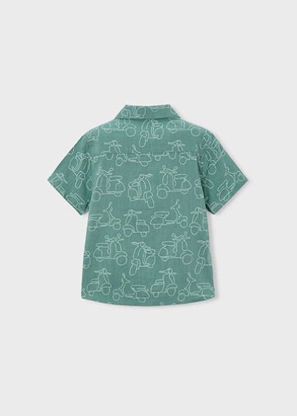 Πουκάμισο κοντομάνικό σταμπωτό - ΠΡΑΣΙΝΟ 7Y