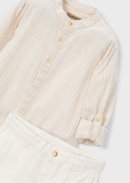 Σετ βερμούδα λινή suiting - ΜΠΕΖ 10Y