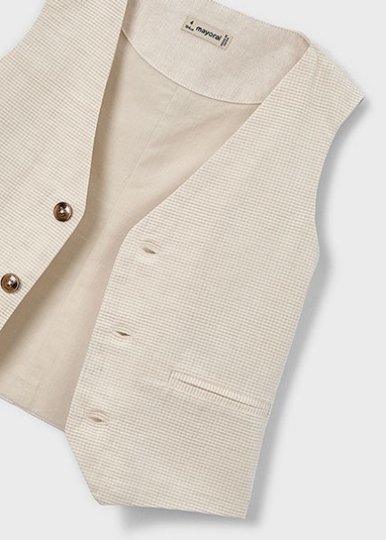 Γιλέκο λινό suiting - ΜΠΕΖ 7Y