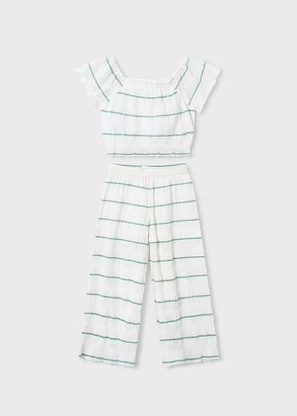 Σετ παντελόνι μακρύ ρίγες - ΕΚΡΟΥ 8Y