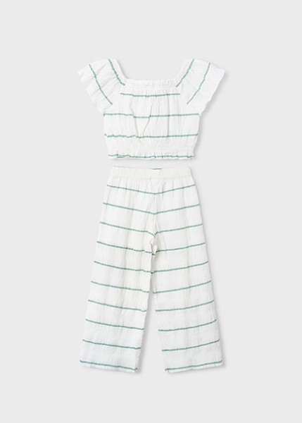 Σετ παντελόνι μακρύ ρίγες - ΕΚΡΟΥ 8Y