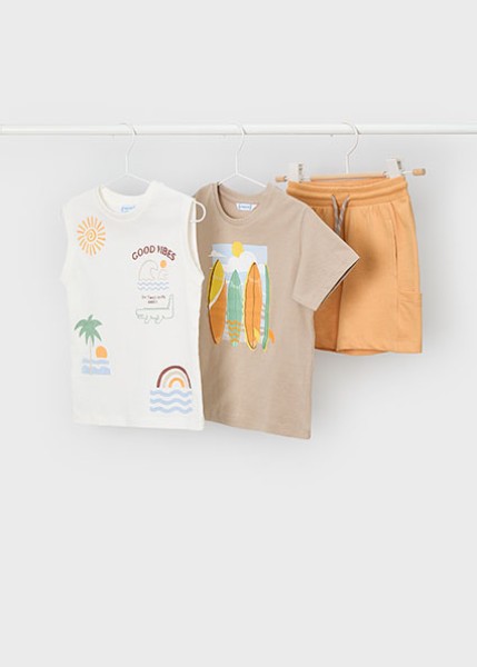 Σετ μακό κοντομάνικο τιράντες - ΜΠΕΖ 2Y