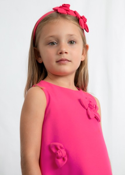 Φόρεμα κρεπ λουλούδια - ΚΟΚΚΙΝΟ 8Y