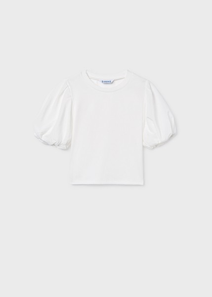 Μπλούζα κοντομάνικη κανάλε - ΕΚΡΟΥ 12Y